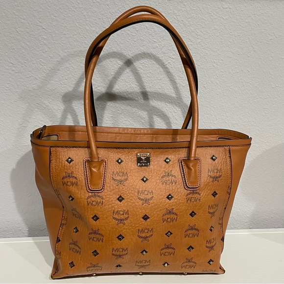 MCM Visetos Studded Shoulder Bag - Picture 2 of 15